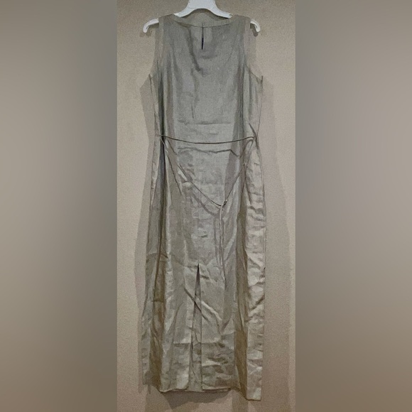 Women’s Old Money Brooks Bros tan linen Maxi Dress size 12 - Picture 6 of 6